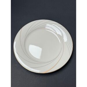 Noritake Golden Tide 7739 Fine China Salad Plate White Gold Trim Japan 8.25in